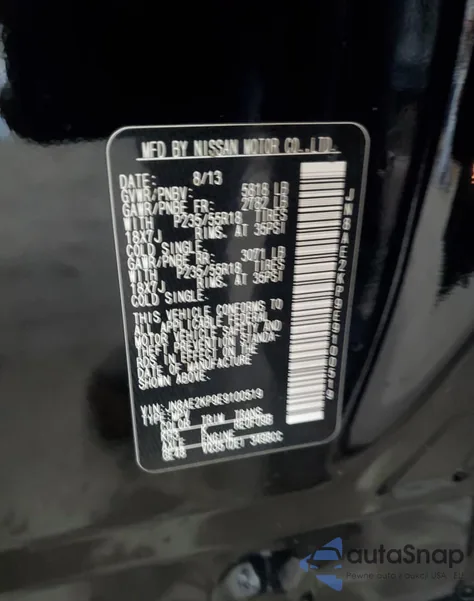 2014 Nissan Quest S z USA, uszkodzony, nr VIN JN8AE2KP9E9100519